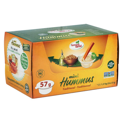 Fontaine Sante Mini Hummus Traditional, 24 x 57 g