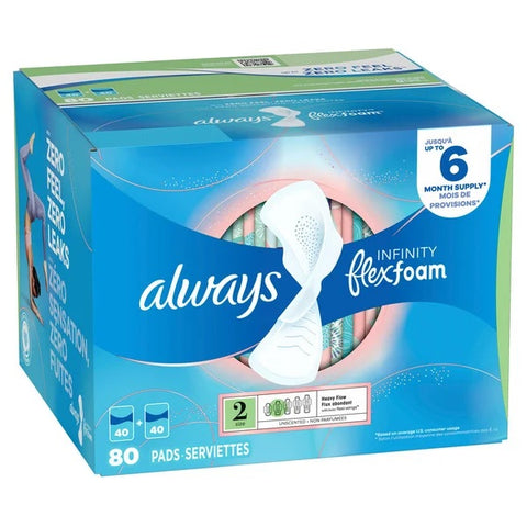 Always Infinity Flexfoam , 80 pads