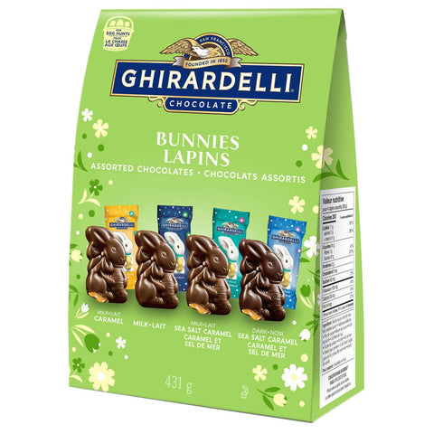 Ghirardelli Easter assorted bunnies, 431 g