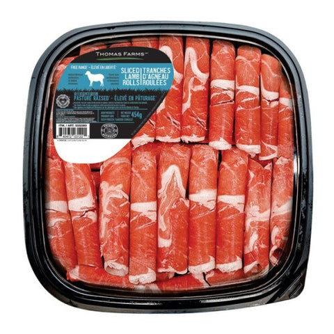 TFF Frozen Sliced Lamb Rolls, 454 g