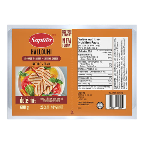 Saputo plain Halloumi Cheese , 2 x 300 g
