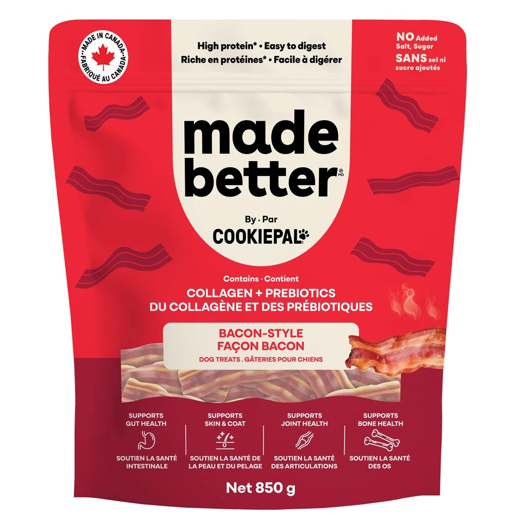Made Better Collagen and Prebiotic Bacon-Style Dog Treats, 850 g