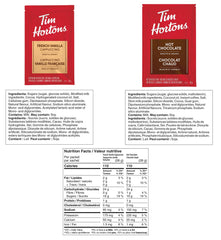 Tim Hortons Hot Chocolate & French Vanilla Cappucino, 30 x 28 g