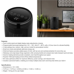 OmniHeat Digital Ceramic Heater, 2 heaters