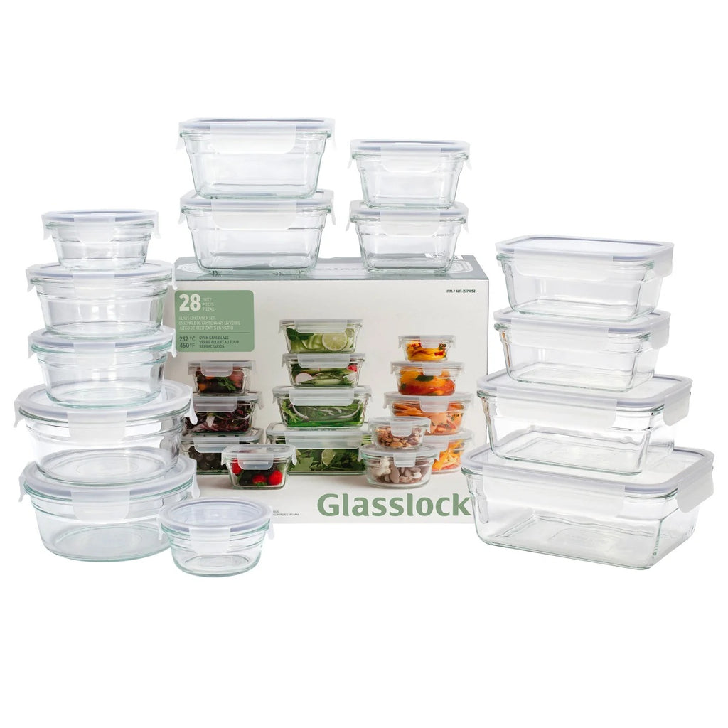 $8 OFF - Glasslock Food Storage Set, 28 pieces