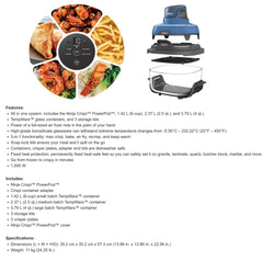 Ninja Crispi 5-in-1 Portable Glass Air Fry Cooking System, 1 unit