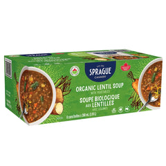 Sprague Organic Lentil Soup, 8 x 398 mL