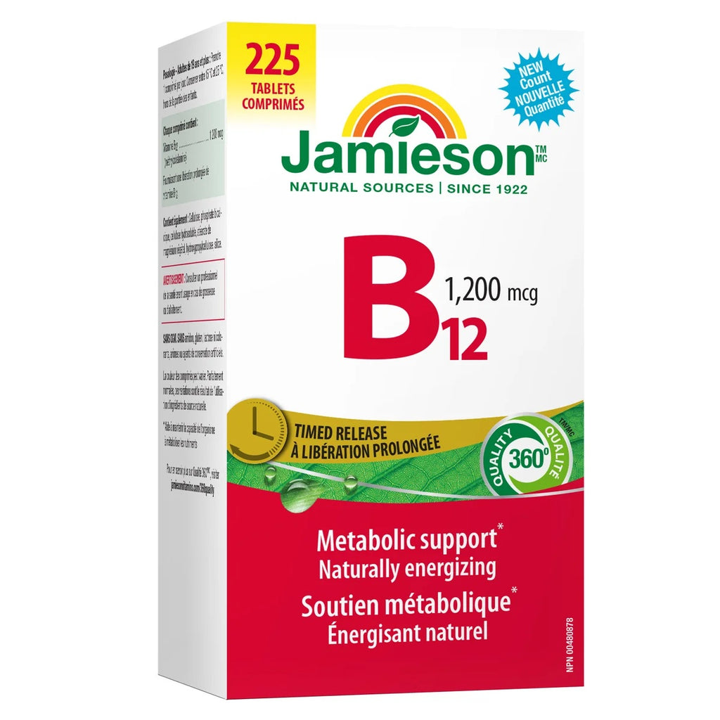 Jamieson B12 Timed Release 1200 mcg, 225 tablets