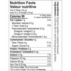 Canmar Organic Milled Golden Roasted Flax, 1.2 kg