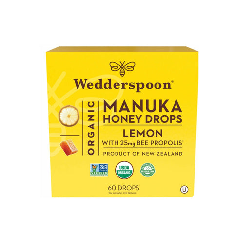 Manuka Organic Honey Lemon Drops, 60 drops
