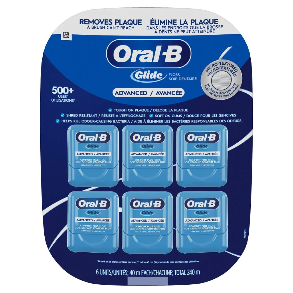 $4 OFF - Oral-B Glide Advanced Multi-Protection Floss, 6 x 40 m