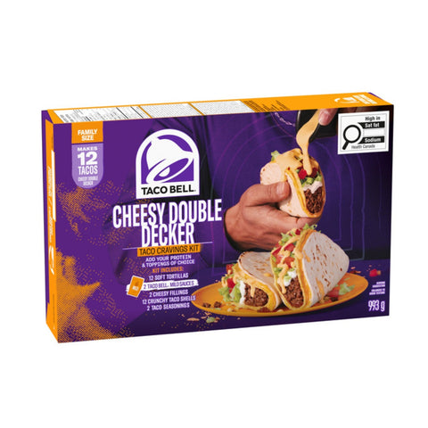 Taco Bell Cheesy Double Decker kit, 12 tacos