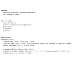 South Point Microfiber Queen Sheet set, 6 pieces