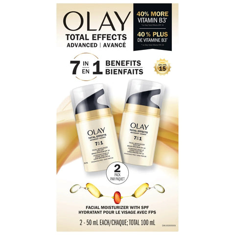 $10 OFF - Olay Total Effects Advanced Nourishing  Moisturizer, 2 x 50 mL