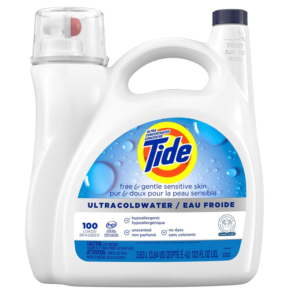 $5 OFF - Tide Free & Gentle Laundry Detergent, 4.7 L