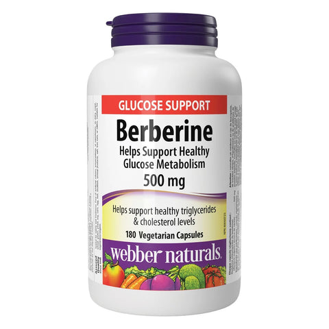 $8 OFF - webber naturals Berberine 500mg, 180 capsules