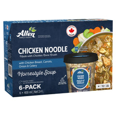 $4 OFF - Allen Family Foods Chicken Noodle Soup, 6 x 400 mL