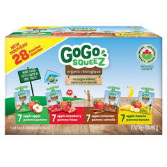 GoGo Squeez Organic Variety Pack, 28 x 90 g