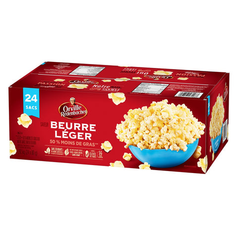 Orville Light Buttery Gourmet Popping Corn, 24 x 80 g