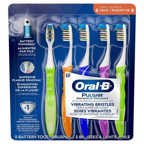 Oral-B pulsar Toothbrushes(soft), 5 units
