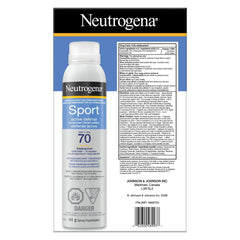 Neutrogena sport SPF 70 Sunscreen Spray, 3 x 141 g