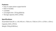Keter 170G Deck Box, 1 deck