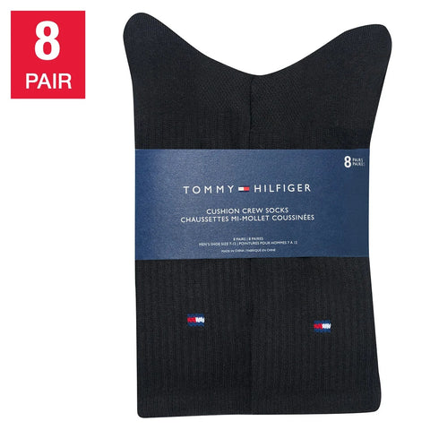 Tommy Hilfiger Men's Crew Socks 7-12 , 8 pairs