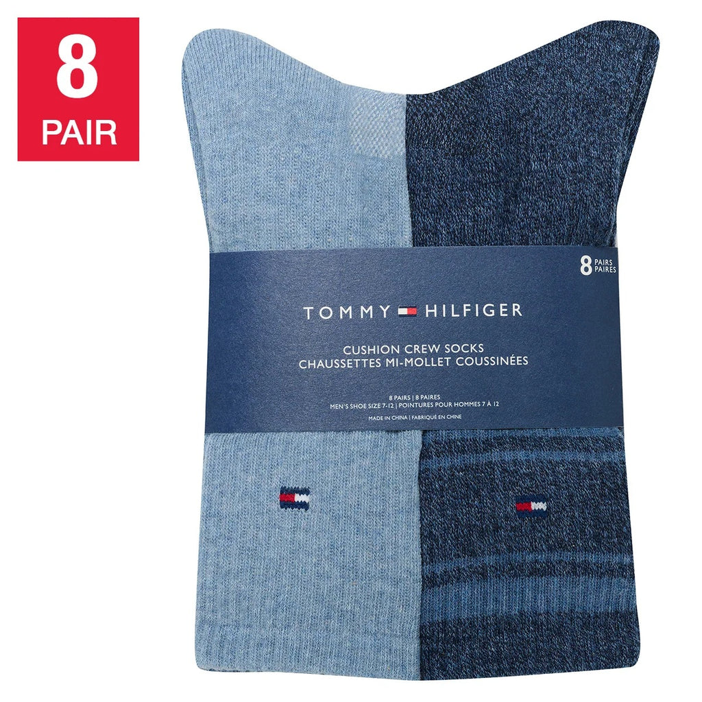 Tommy Hilfiger Men's Crew Socks 7-12 , 8 pairs