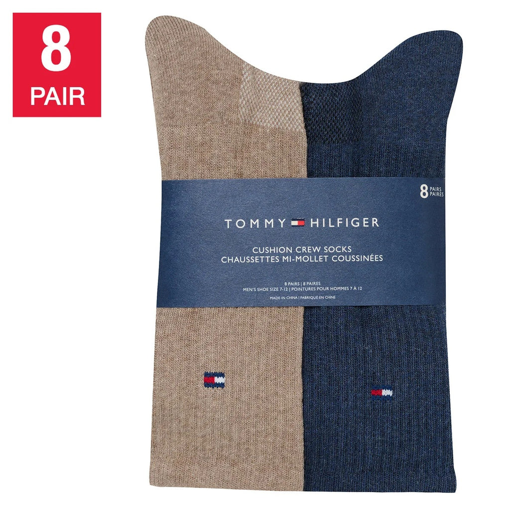 Tommy Hilfiger Men's Crew Socks 7-12 , 8 pairs
