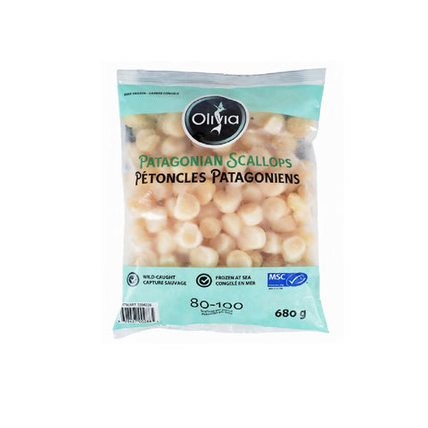 Olivia Frozen Scallops 80/100, 680 g