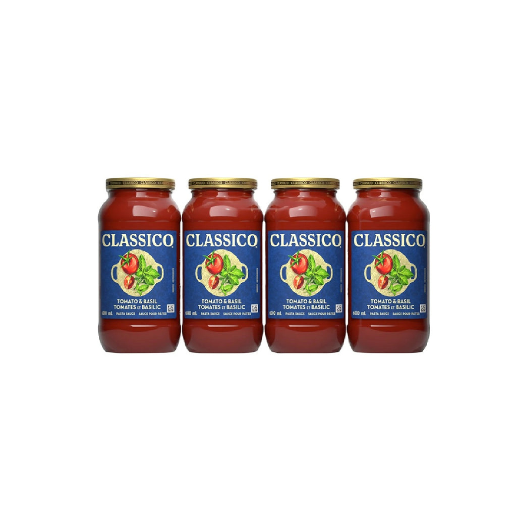 Classico Tomato & Basil Pasta Sauce, 4 x 600 ml
