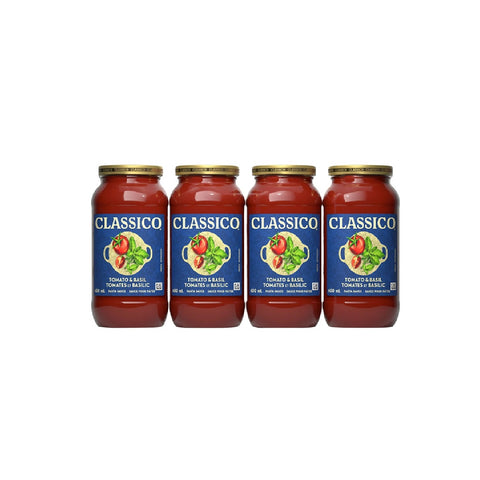 Classico Tomato & Basil Pasta Sauce, 4 x 600 ml