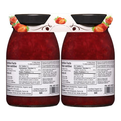 Kirkland Signature Organic Strawberry Spread, 2 x 550 ml