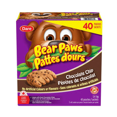 Dare Bear Paws Chocolate Chip, 40 x 40 g