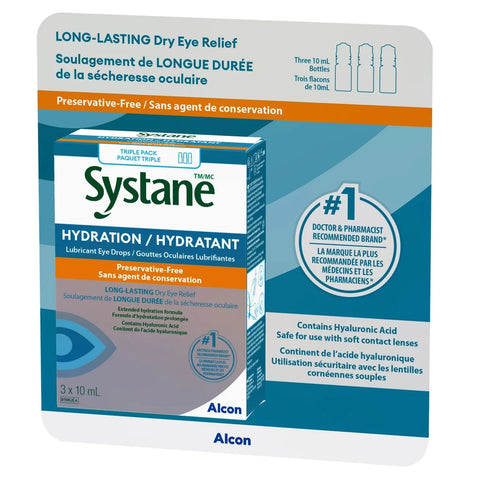 $6 OFF - Systane Hydration Eye drops, 3 x 10 ml