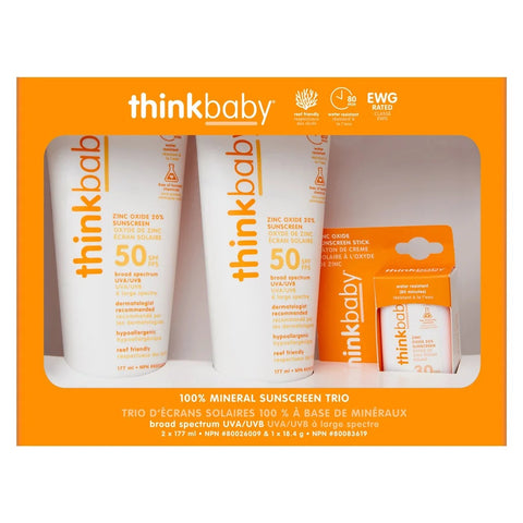 Thinkbaby Kids Sunscreen SPF 50, 2 x 177 mL