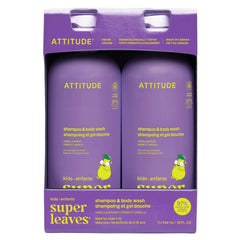 ATTITUDE Super Leaves Kids 2in1 Shampoo & Body Wash, 2 x 946 ml
