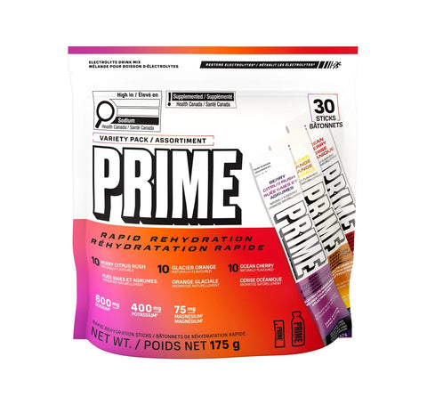 Prime Hydration Sticks Variety Pack, 30 sticks