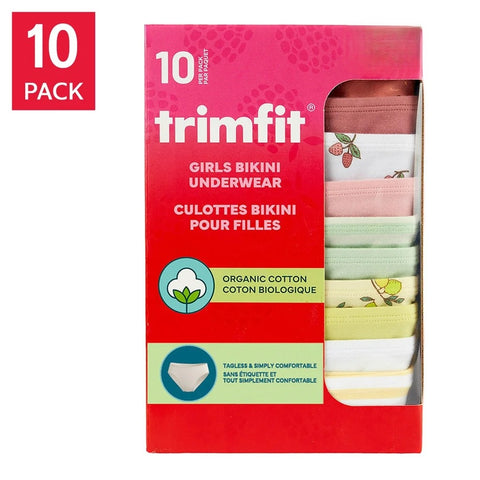Trimfit Organic Girls Underwear - S, 8 underwears