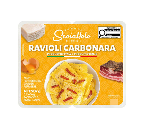 $4 OFF - Scoiattolo Ravioli carbonara, 2 x 454 g