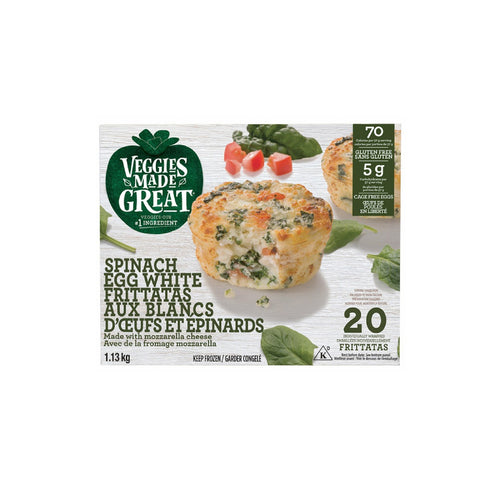 $5 OFF - Veggies made great Spinach & Egg White frittatas, 20 units