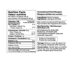 Tropical Fields Unsweetened dried Mango, 907 g