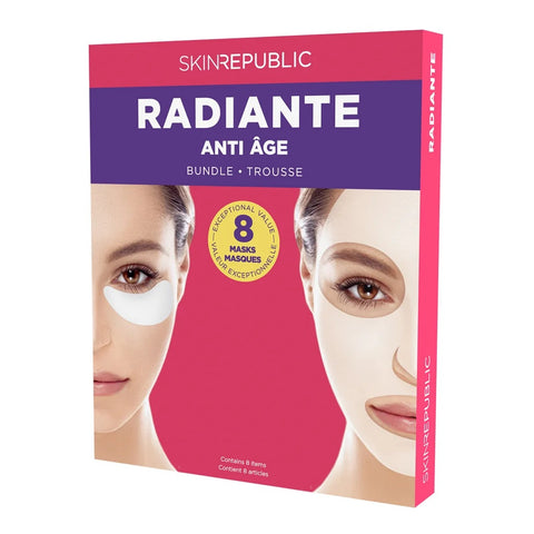 SkinRepublic Radiant Anti Aging Kit, 8 masks