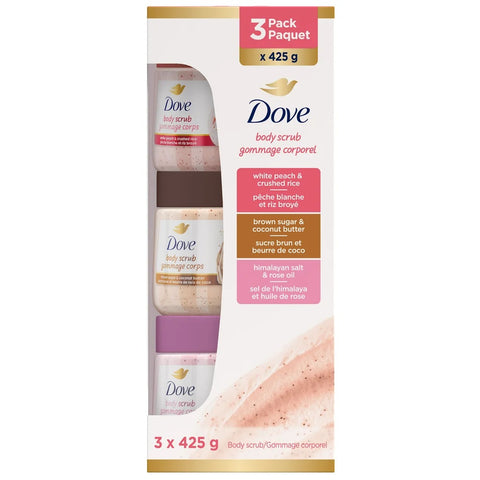 Dove Body Scrub, 3 x 425 g