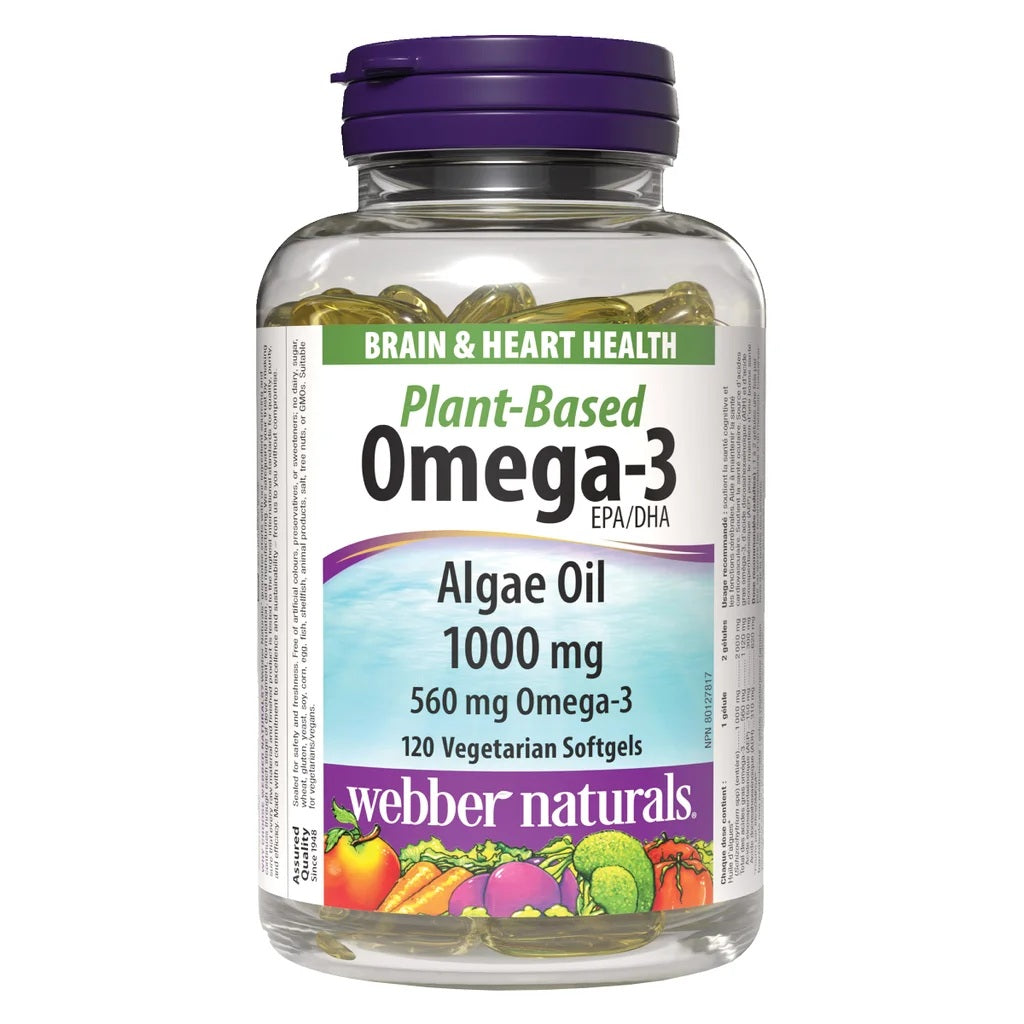 Webber Naturals Algae Omega–3, 200 softgels