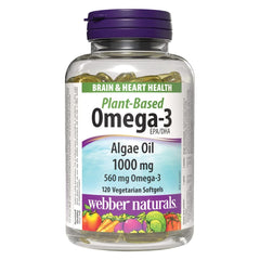 Webber Naturals Algae Omega–3, 200 softgels