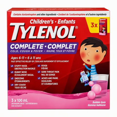 Tylenol Complete Children Ages 6-11, 3 x 100 mL