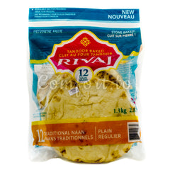 Rivaj Traditional Plain Naan , 12 x 108 g