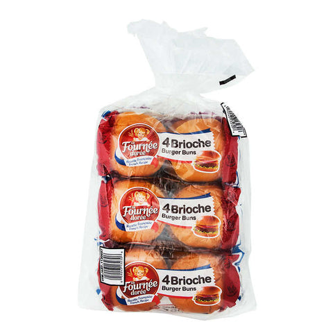 La Fourtunee Doree Brioche Burger Buns , 3 x 200 g