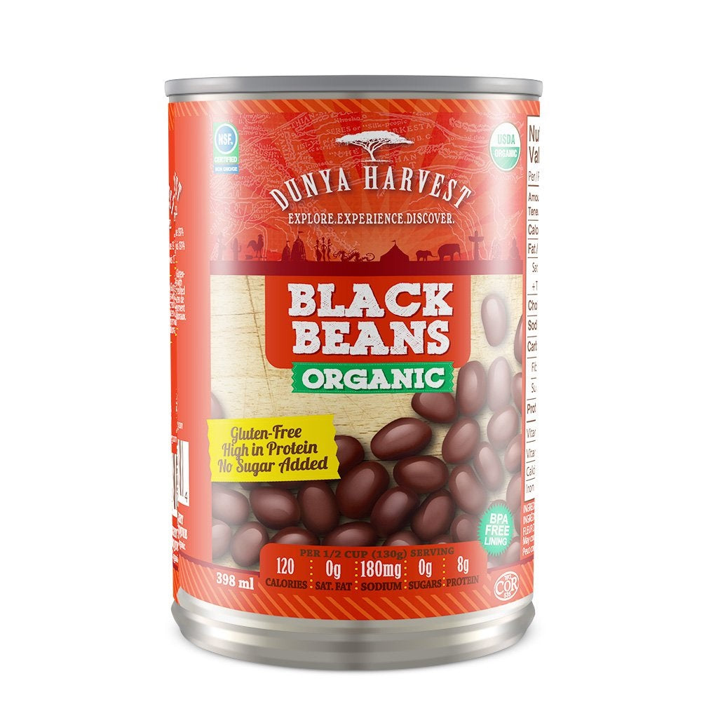Dunya Harvest Organic Black Beans , 8 x 540 mL